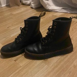 Black high top Doc Martens